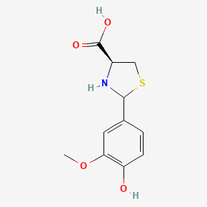 (4S)-2-(4-hydroxy-3-methoxyphenyl)-1,3-thiazolidine-4-carboxylic acid