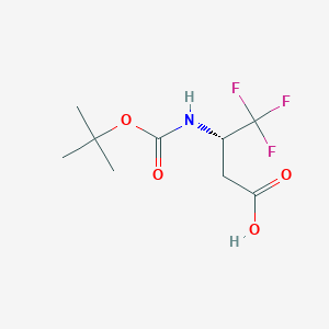molecular formula C9H14F3NO4 B1394947 (S)-Boc-3-amino-4,4,4-trifluoro-butyric acid CAS No. 1310680-43-3