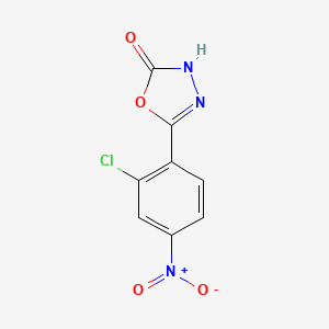molecular formula C8H4ClN3O4 B1394953 5-(2-Chloro-4-nitrophenyl)-1,3,4-oxadiazol-2(3H)-one CAS No. 1216686-76-8