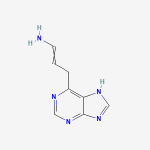 1-Propen-1-amine, 3-(1H-purin-6-yl)-