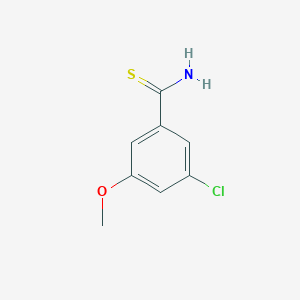 molecular formula C8H8ClNOS B1394957 3-Chloro-5-methoxybenzenecarbothioamide CAS No. 1216533-00-4
