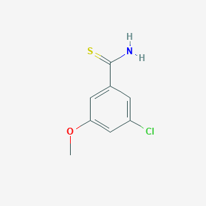 molecular formula C8H8ClNOS B1394957 3-氯-5-甲氧基苯甲硫酰胺 CAS No. 1216533-00-4