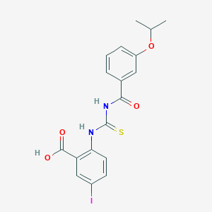 5-Iodo-2-[(3-propan-2-yloxybenzoyl)carbamothioylamino]benzoic acid