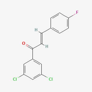 molecular formula C15H9Cl2FO B1394958 1-(3,5-二氯苯基)-3-(4-氟苯基)丙-2-烯-1-酮 CAS No. 1217245-43-6
