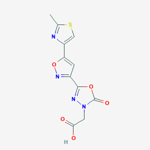 [5-[5-(2-Methyl-1,3-thiazol-4-yl)isoxazol-3-yl]-2-oxo-1,3,4-oxadiazol-3(2H)-yl]acetic acid