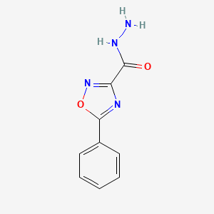molecular formula C9H8N4O2 B1394963 5-Phenyl-1,2,4-oxadiazole-3-carbohydrazide CAS No. 90323-71-0