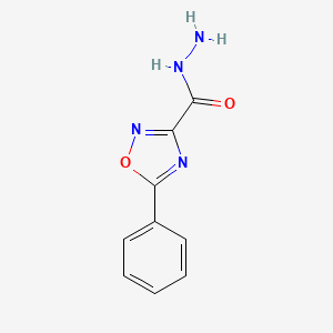 molecular formula C9H8N4O2 B1394963 5-Phenyl-1,2,4-Oxadiazol-3-carbohydrazid CAS No. 90323-71-0