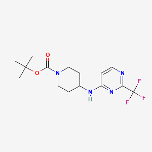 molecular formula C15H21F3N4O2 B1394964 tert-Butyl 4-{[2-(Trifluoromethyl)pyrimidin-4-yl]amino}piperidine-1-carboxylate CAS No. 1216564-68-9