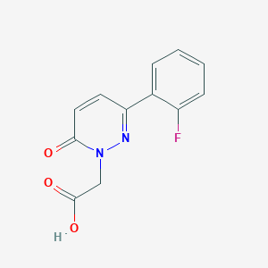 molecular formula C12H9FN2O3 B1394967 [3-(2-fluorophenyl)-6-oxopyridazin-1(6H)-yl]acetic acid CAS No. 1206119-33-6