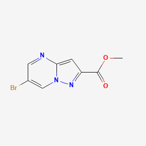 molecular formula C8H6BrN3O2 B1394968 Methyl 6-bromopyrazolo[1,5-a]pyrimidine-2-carboxylate CAS No. 1005209-40-4