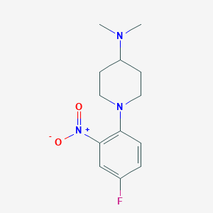 molecular formula C13H18FN3O2 B1394969 1-(4-fluoro-2-nitrophenyl)-N,N-dimethylpiperidin-4-amine CAS No. 1779131-08-6