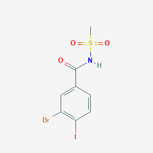 molecular formula C8H7BrINO3S B1394970 N-(3-Bromo-4-iodobenzoyl)-methanesulfonamide CAS No. 1694637-27-8