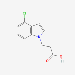 molecular formula C11H10ClNO2 B1394971 3-(4-クロロ-1H-インドール-1-イル)プロパン酸 CAS No. 18108-88-8