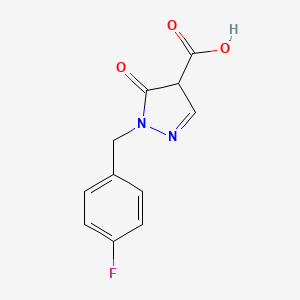molecular formula C11H9FN2O3 B1394972 1-(4-氟苄基)-5-氧代-4,5-二氢-1H-吡唑-4-羧酸 CAS No. 1248907-29-0