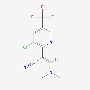 molecular formula C11H9ClF3N3 B1394976 (Z)-2-[3-氯-5-(三氟甲基)-2-吡啶基]-3-(二甲氨基)-2-丙烯腈 CAS No. 1242271-46-0
