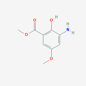 molecular formula C9H11NO4 B1394977 Methyl 3-amino-2-hydroxy-5-methoxybenzoate CAS No. 55008-18-9