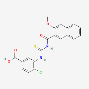 4-Chloro-3-[(3-methoxynaphthalene-2-carbonyl)carbamothioylamino]benzoic acid