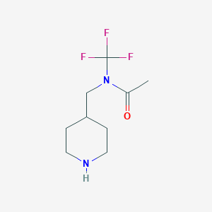 N-(piperidin-4-ylmethyl)-N-(trifluoromethyl)acetamide