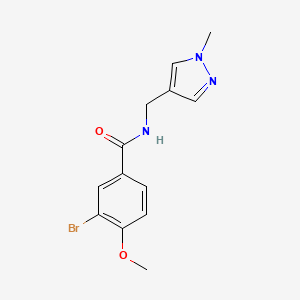 3-bromo-4-methoxy-N-((1-methyl-1H-pyrazol-4-yl)methyl)benzamide