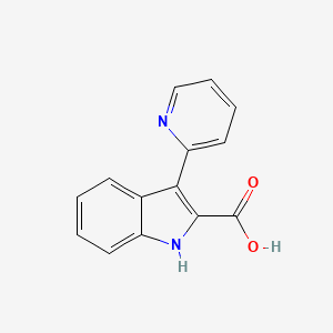 molecular formula C14H10N2O2 B1394985 3-(2-吡啶基)-1H-吲哚-2-甲酸 CAS No. 1220019-51-1