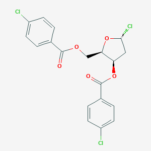 molecular formula C₁₉H₁₅Cl₃O₅ B139499 3,5-Bis-o-(4-chlorobenzoyl)-2-deoxypentofuranosyl chloride CAS No. 21740-23-8