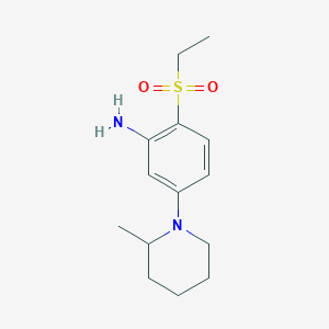 molecular formula C14H22N2O2S B1394998 2-(Ethylsulfonyl)-5-(2-methyl-1-piperidinyl)-aniline CAS No. 1220035-01-7