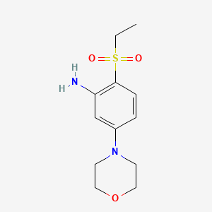 molecular formula C12H18N2O3S B1395000 2-(Ethylsulfonyl)-5-(4-morpholinyl)aniline CAS No. 1220034-99-0