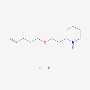 molecular formula C12H24ClNO B1395001 2-[2-(4-Pentenyloxy)ethyl]piperidine hydrochloride CAS No. 1220036-63-4