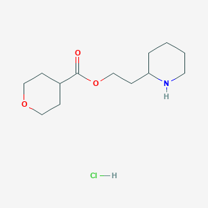 2-(2-Piperidinyl)ethyl tetrahydro-2H-pyran-4-carboxylate hydrochloride
