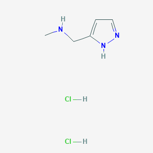 molecular formula C5H11Cl2N3 B1395003 Methyl-(2H-pyrazol-3-ylmethyl)-amine dihydrochloride CAS No. 1350443-30-9