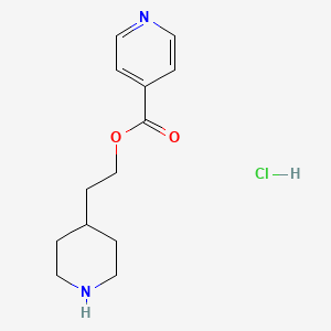 molecular formula C13H19ClN2O2 B1395005 2-(4-哌啶基)乙基异烟酸盐酸盐 CAS No. 1219979-31-3