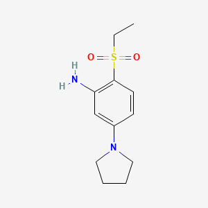 molecular formula C12H18N2O2S B1395008 2-(Ethylsulfonyl)-5-(1-pyrrolidinyl)aniline CAS No. 1219972-54-9