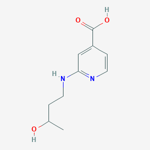 molecular formula C10H14N2O3 B1395009 2-[(3-Hydroxybutyl)amino]isonicotinic acid CAS No. 1220035-06-2