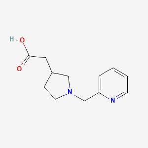 molecular formula C12H16N2O2 B1395010 2-[1-(2-Pyridinylmethyl)-3-pyrrolidinyl]-acetic acid CAS No. 1220027-75-7