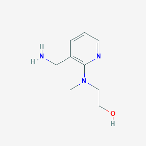 molecular formula C9H15N3O B1395011 2-[[3-(Aminomethyl)-2-pyridinyl](methyl)amino]-1-ethanol CAS No. 1178351-00-2