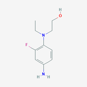 molecular formula C10H15FN2O B1395013 2-[4-Amino(ethyl)-2-fluoroanilino]-1-ethanol CAS No. 1179154-46-1