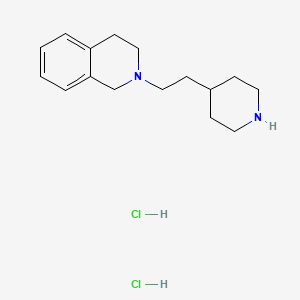 molecular formula C16H26Cl2N2 B1395017 2-[2-(4-Piperidinyl)ethyl]-1,2,3,4-tetrahydroisoquinoline dihydrochloride CAS No. 1220018-28-9