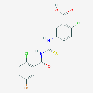 5-[(5-Bromo-2-chlorobenzoyl)carbamothioylamino]-2-chlorobenzoic acid