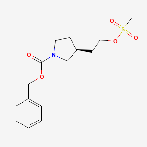 (S)-benzyl 3-(2-((methylsulfonyl)oxy)ethyl)pyrrolidine-1-carboxylate