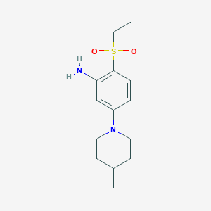 molecular formula C14H22N2O2S B1395027 2-(Ethylsulfonyl)-5-(4-methyl-1-piperidinyl)-aniline CAS No. 1220035-00-6