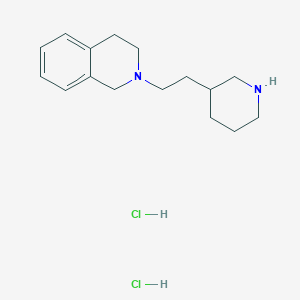 molecular formula C16H26Cl2N2 B1395029 盐酸2-[2-(3-哌啶基)乙基]-1,2,3,4-四氢异喹啉 CAS No. 1219981-18-6