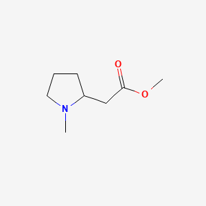 molecular formula C8H15NO2 B13950296 Methyl 1-methylpyrrolidine-2-acetate CAS No. 51856-76-9