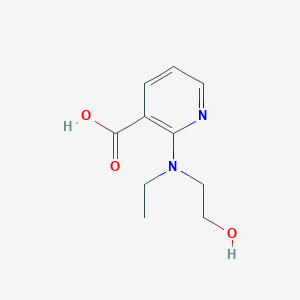 molecular formula C10H14N2O3 B1395030 2-[Ethyl(2-hydroxyethyl)amino]nicotinic acid CAS No. 1183543-11-4