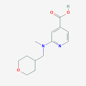 molecular formula C13H18N2O3 B1395031 2-[甲基(四氢-2H-吡喃-4-基甲基)氨基]-异烟酸 CAS No. 1219981-32-4