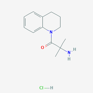 molecular formula C13H19ClN2O B1395034 2-Amino-1-[3,4-dihydro-1(2H)-quinolinyl]-2-methyl-1-propanone hydrochloride CAS No. 1219972-02-7