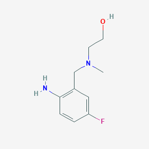 molecular formula C10H15FN2O B1395039 2-[(2-Amino-5-fluorobenzyl)(methyl)amino]-1-ethanol CAS No. 1184372-13-1