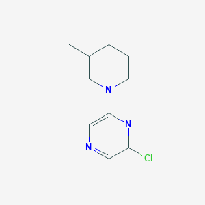 molecular formula C10H14ClN3 B1395048 2-Chloro-6-(3-methyl-1-piperidinyl)pyrazine CAS No. 1219967-42-6