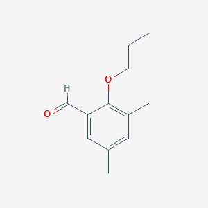 molecular formula C12H16O2 B1395049 3,5-Dimethyl-2-propoxybenzaldehyde CAS No. 883532-80-7