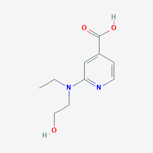 molecular formula C10H14N2O3 B1395064 2-[乙基(2-羟乙基)氨基]异烟酸 CAS No. 1183909-06-9