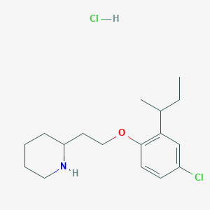 molecular formula C17H27Cl2NO B1395066 2-{2-[2-(Sec-butyl)-4-chlorophenoxy]-ethyl}piperidine hydrochloride CAS No. 1220034-02-5